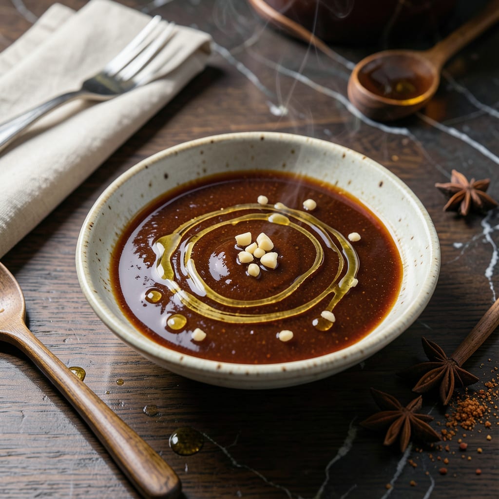 char siu bbq sauce recipe illustration with key details
