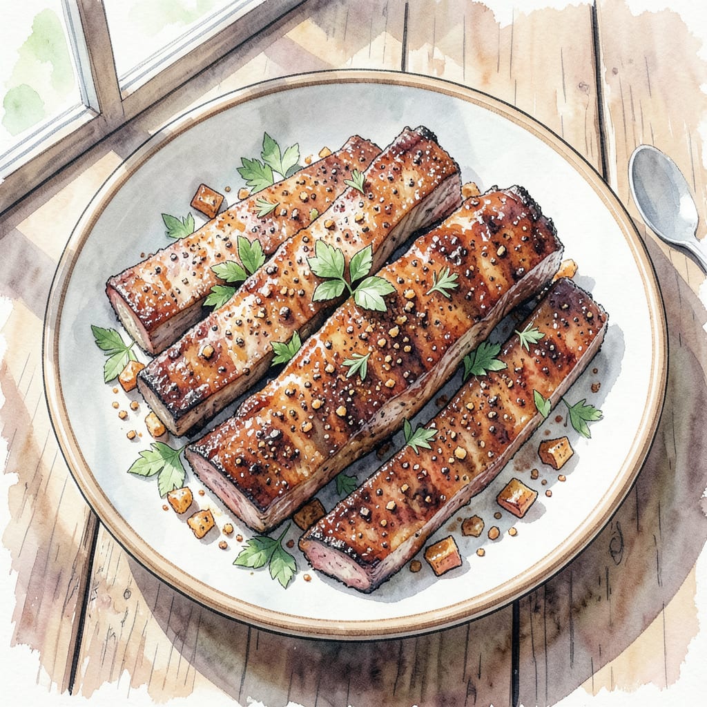 Visual representation of Charcoal Grill Ribs Recipe: Fall Off The Bone Tender Every Time