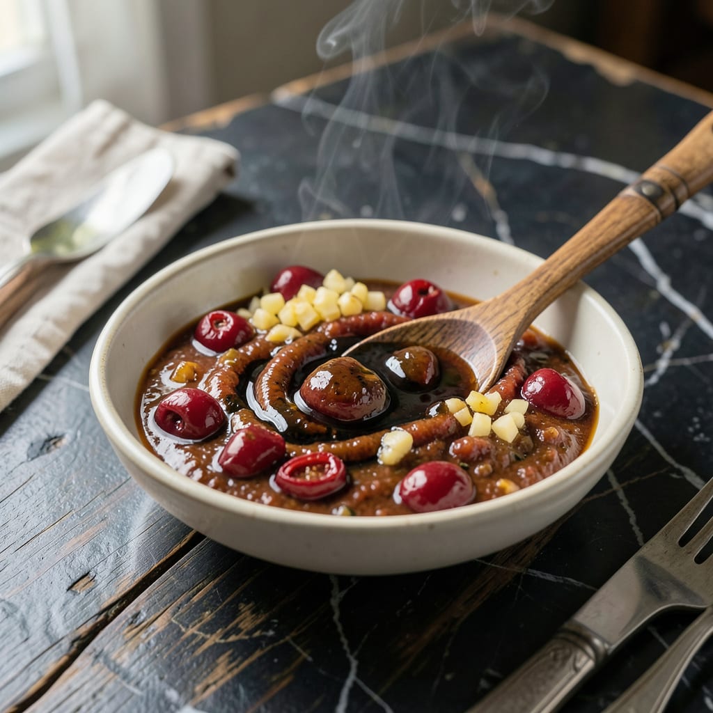 cherry bbq sauce recipe illustration with key details