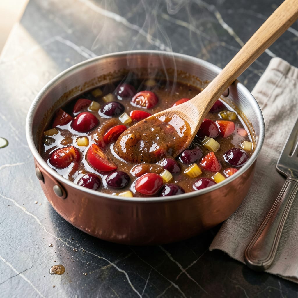 Complete Cherry Bourbon BBQ Sauce Recipe: Bold Whiskey Infused Glaze overview image