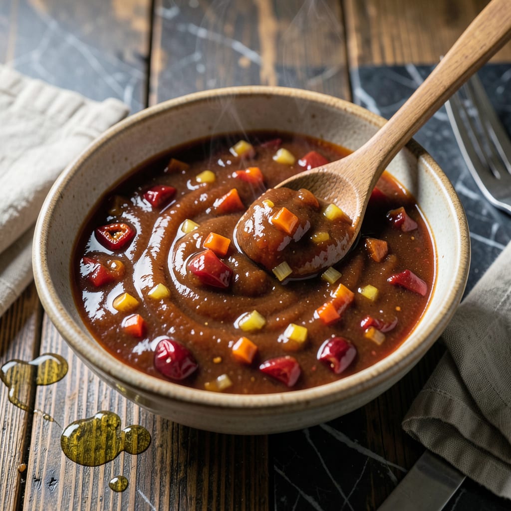 Visual representation of Cherry Habanero BBQ Sauce Recipe: Sweet Heat With Fruity Depth