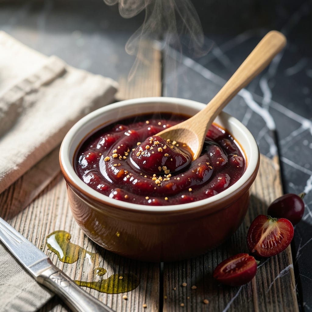 Complete cherry jam bbq sauce recipe overview image