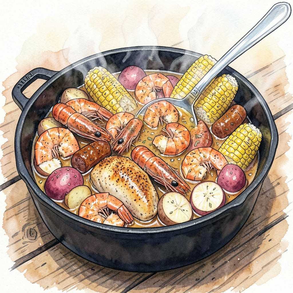 Comprehensive **Chicken and Seafood Boil Recipe: Spicy Cajun Feast in One Pot** visual reference