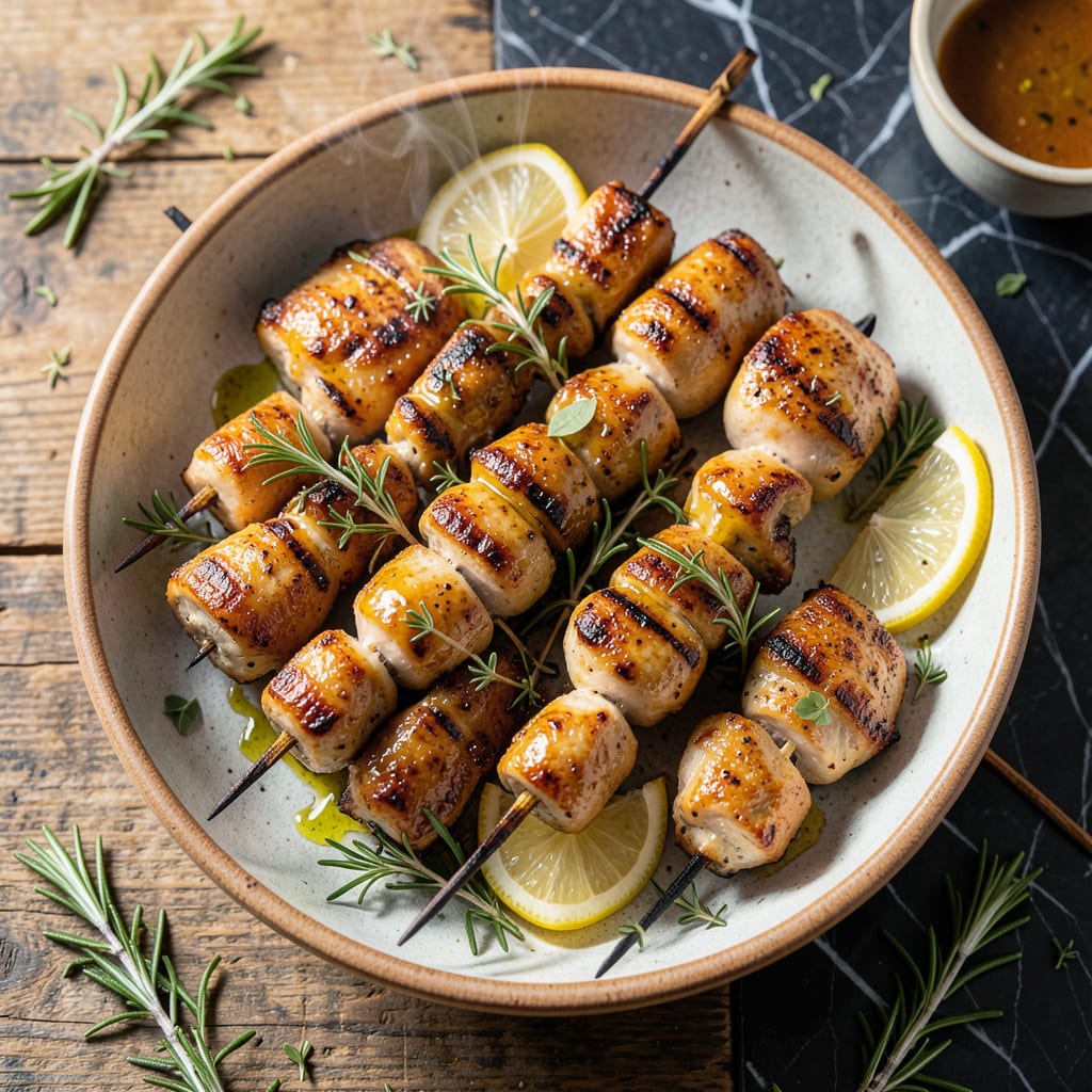 Visual representation of Chicken Kebab Recipe BBQ: Skewered and Smoky Grill Masterpiece