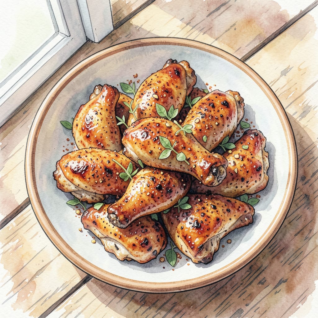 chicken wings recipe grilled illustration with key details