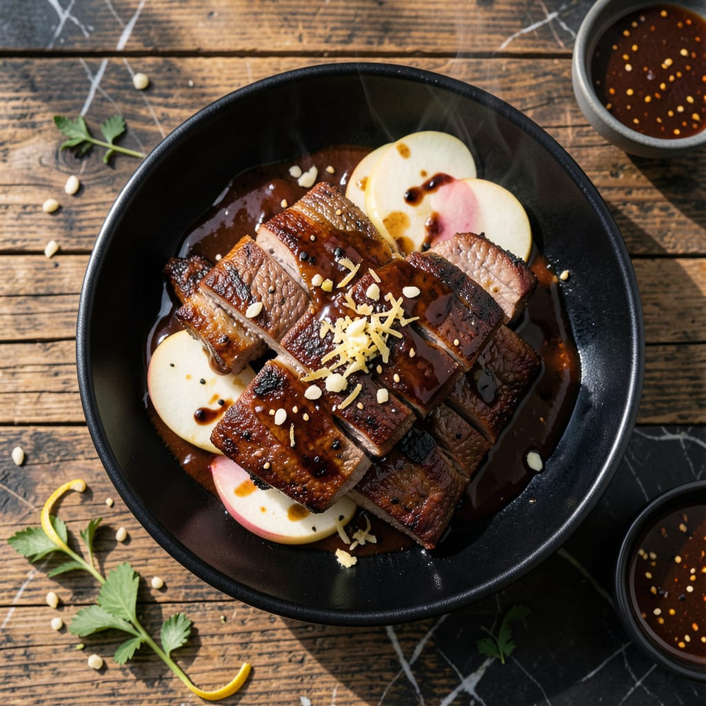 CJ Korean BBQ Sauce Kalbi Recipe: Sweet and Savory Marinade for Grilled Meats example with annotations