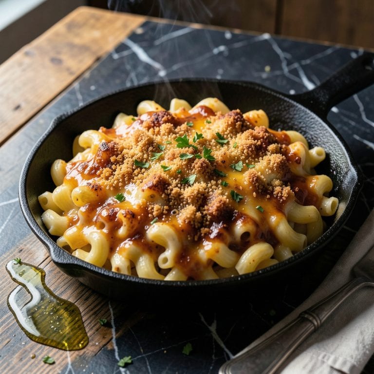 Visual representation of Community Q BBQ Mac and Cheese Recipe: Smoky Three Cheese Crowd Pleaser