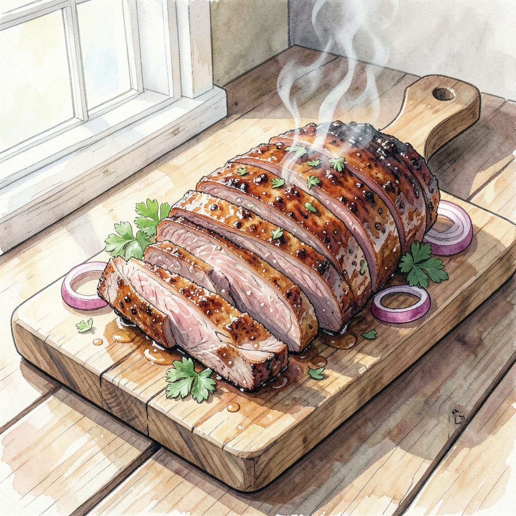 Competition BBQ Brisket Recipe: Smoky Tender Perfection illustration with key details