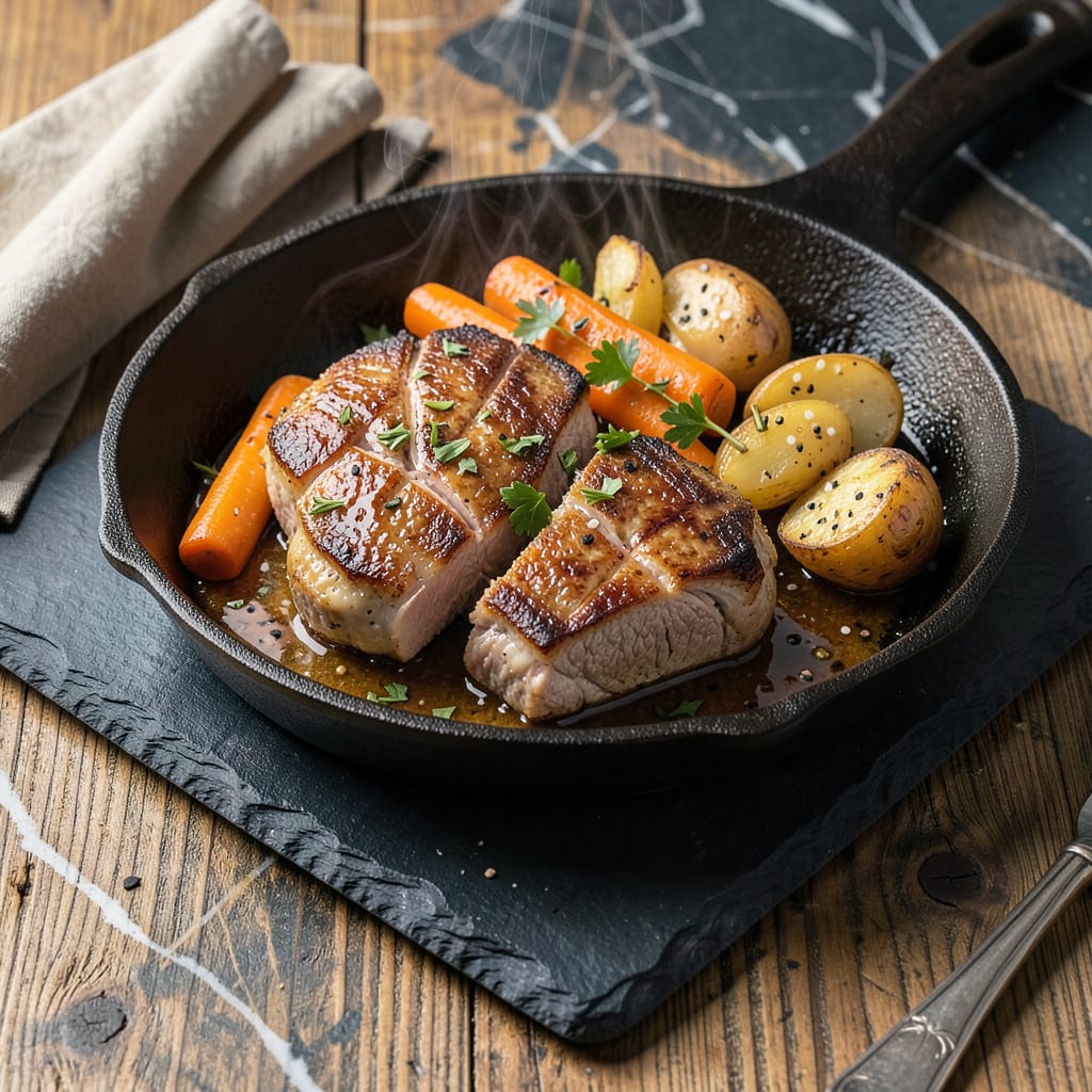 Cooking Pork Chops From Frozen: Juicy Results Without the Thaw example with annotations