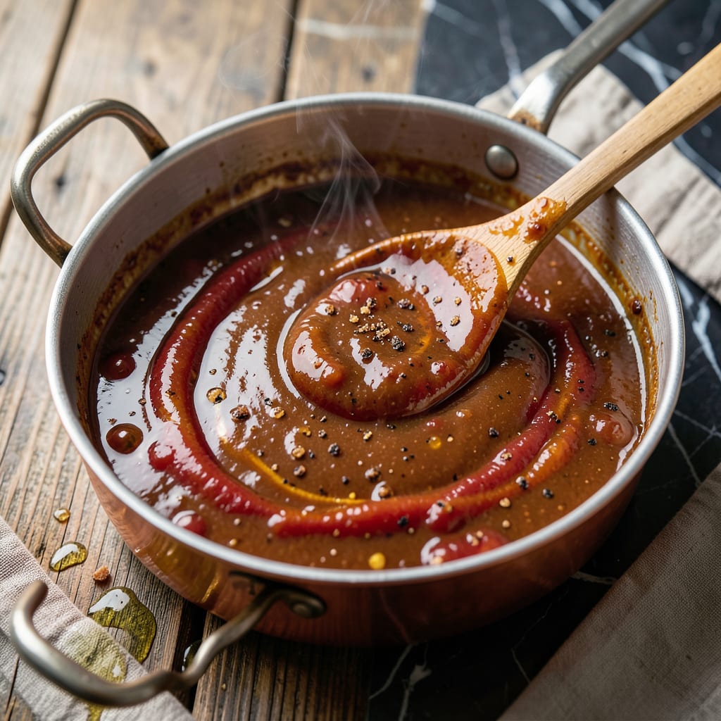 Corn Syrup BBQ Sauce Recipe: Thick Sweet Glaze for Ribs illustration with key details