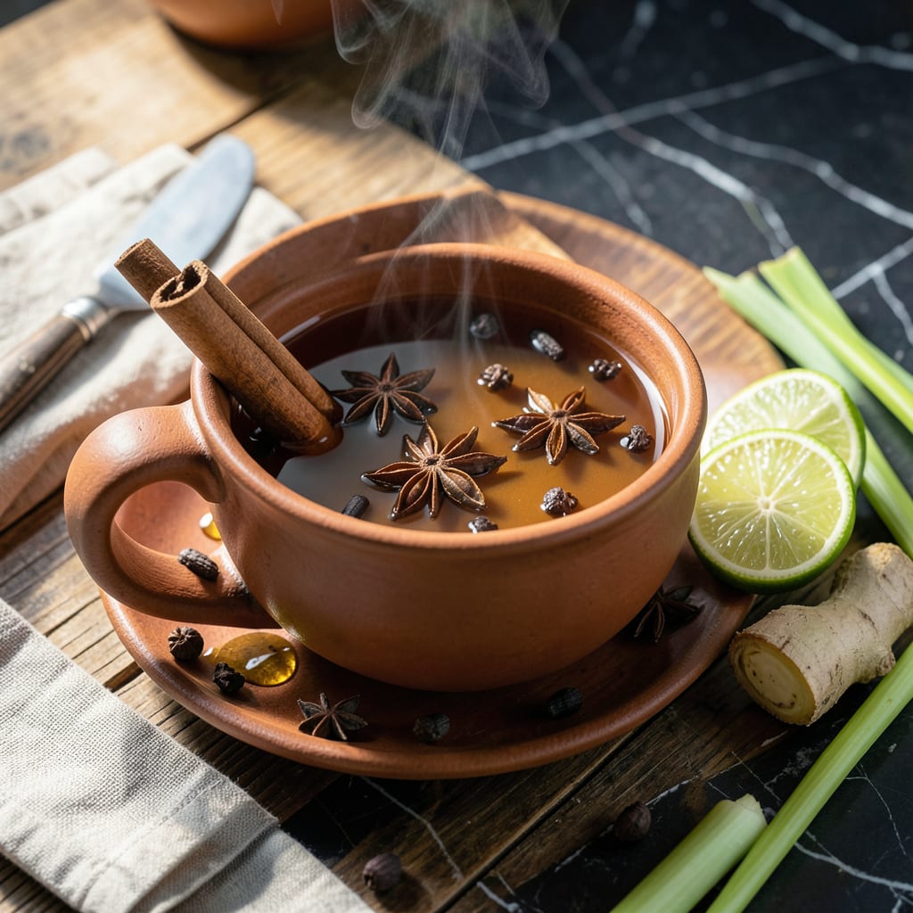 costa rican tea recipe example with annotations