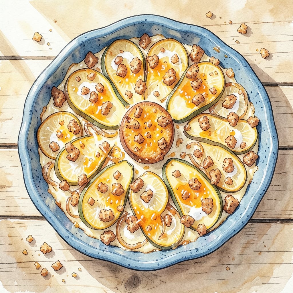 Cotton Patch Squash Casserole Recipe: Creamy, Cheesy Southern Comfort example with annotations