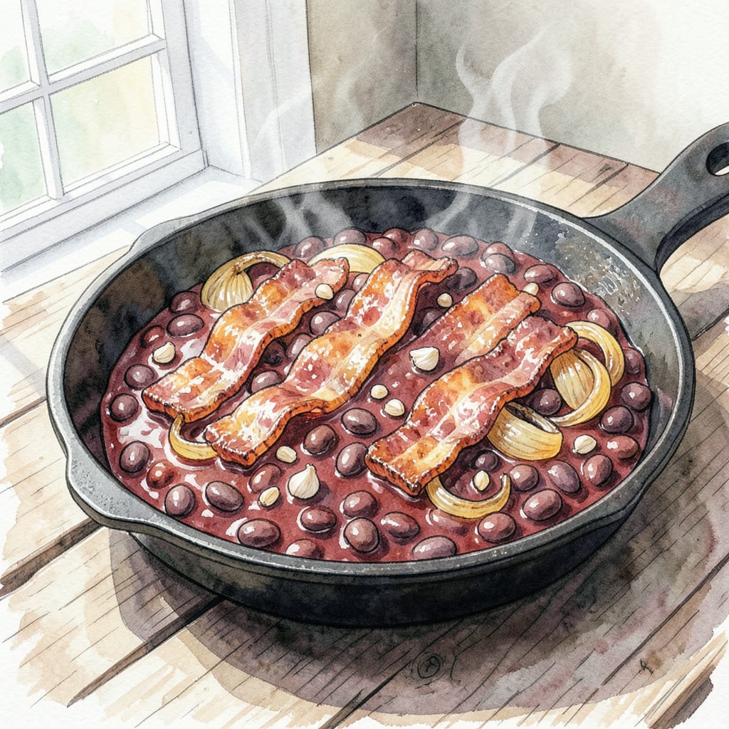 Cowboy Beans BBQ Recipe: Smoky Slow Cooked Comfort illustration with key details