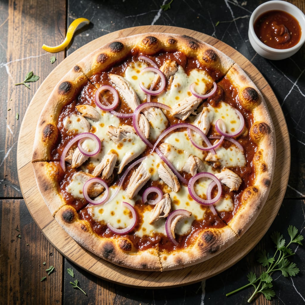CPK BBQ Pizza Recipe: California Style Smoky Sweetness example with annotations