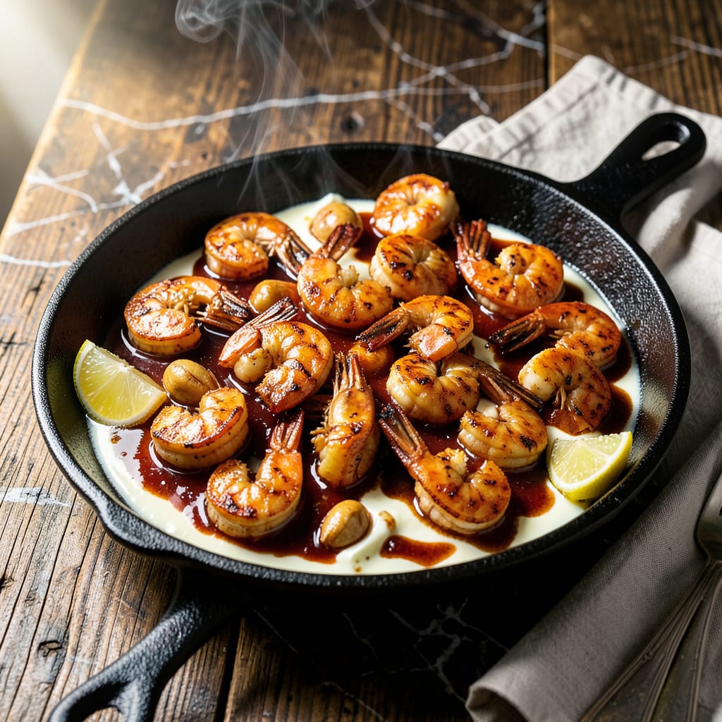 Creole BBQ Shrimp Recipe: Spicy Butter Garlic Sauce Magic example with annotations