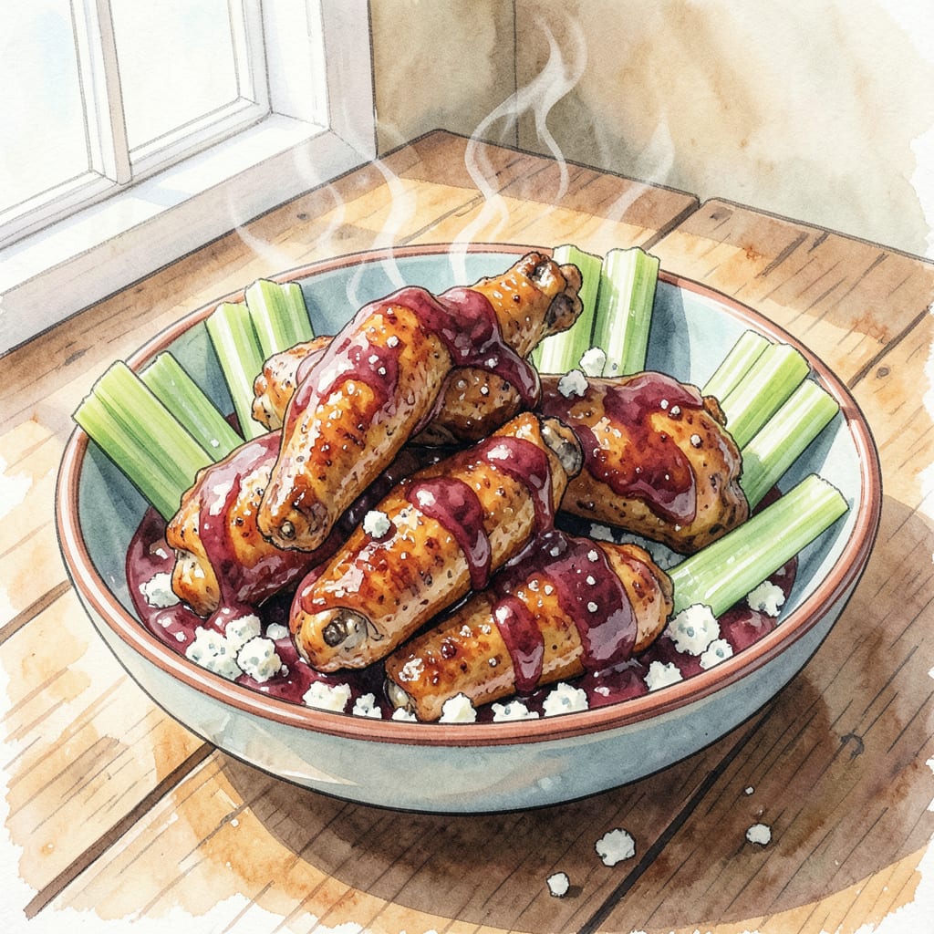 Visual representation of Crispy BBQ Chicken Wings Air Fryer Recipe: Crunchy Outside, Juicy Within