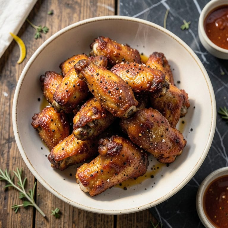 Visual representation of crispy fried chicken wings recipe