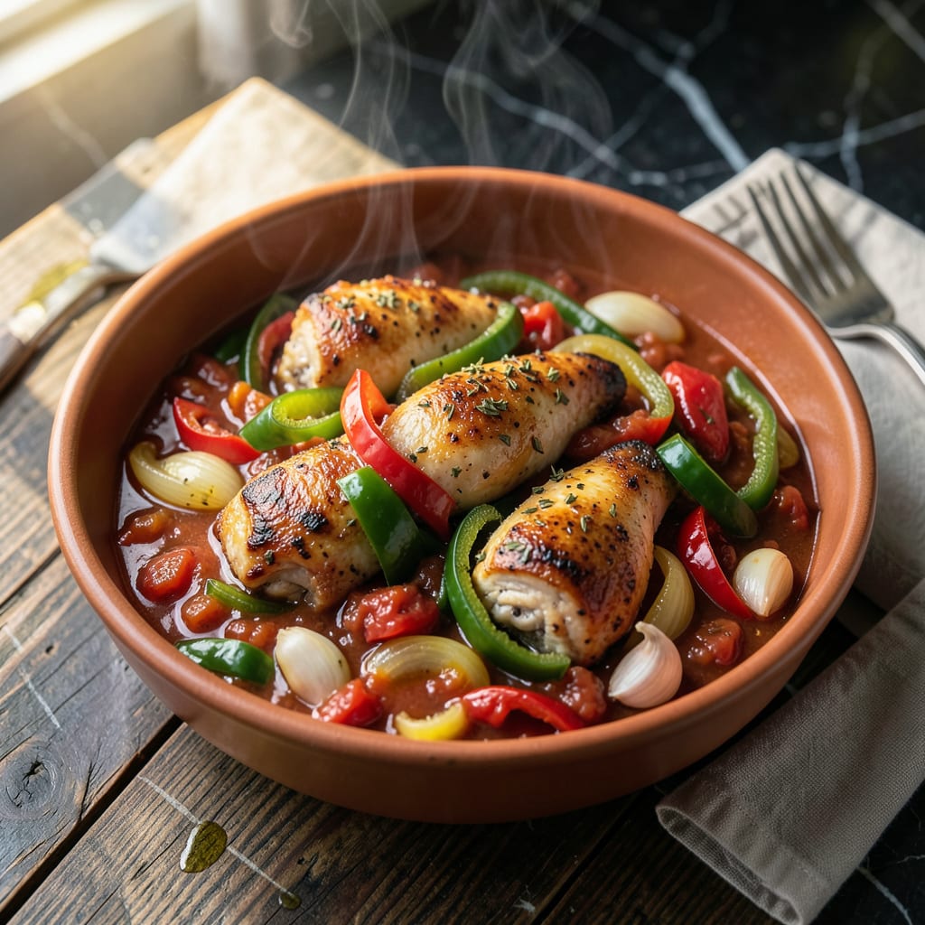 Crock Pot Chicken Cacciatore Recipe: Rustic Italian Simmered Richness example with annotations