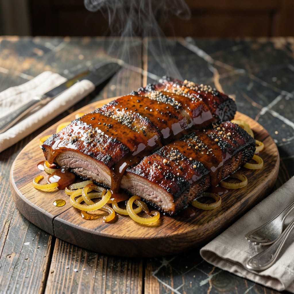 Visual representation of crockpot bbq ribs recipe easy