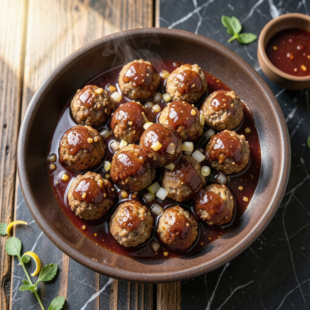 Crockpot Meatball Recipe Grape Jelly BBQ Sauce: Sweet and Tangy Set It And Forget It Feast detailed visual guide