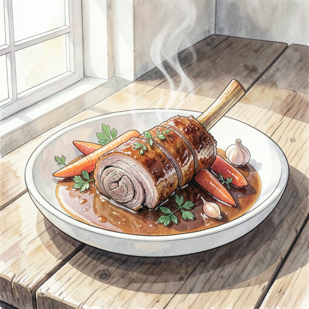 Cross Cut Shank Recipe: Fall Off The Bone Tender Beef example with annotations
