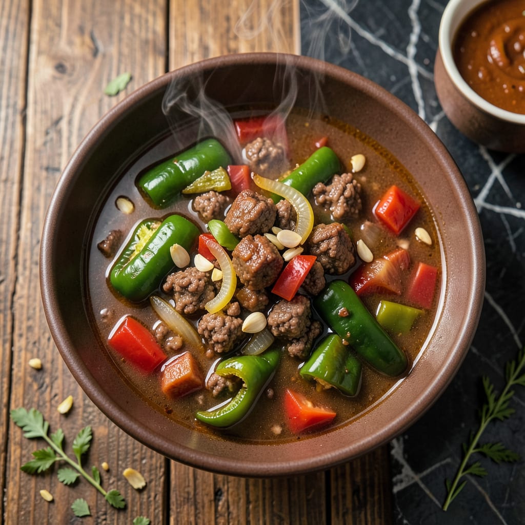 Culver's Stuffed Green Pepper Soup Recipe: Copycat Midwestern Comfort in a Bowl illustration with key details