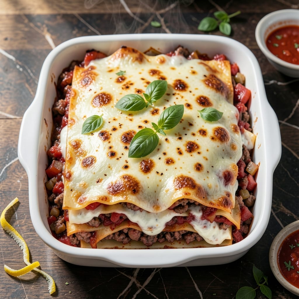 Meat Lasagna Recipe With Ricotta Cheese: Layered Pasta With Rich Tomato Sauce