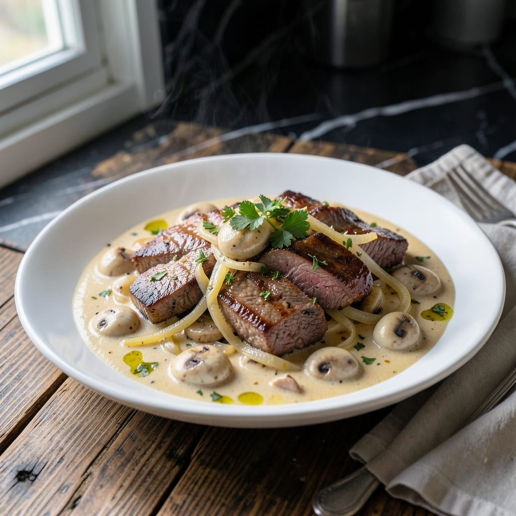 Beef Stroganoff Recipe No Sour Cream: Creamy Mushroom Sauce With Greek Yogurt