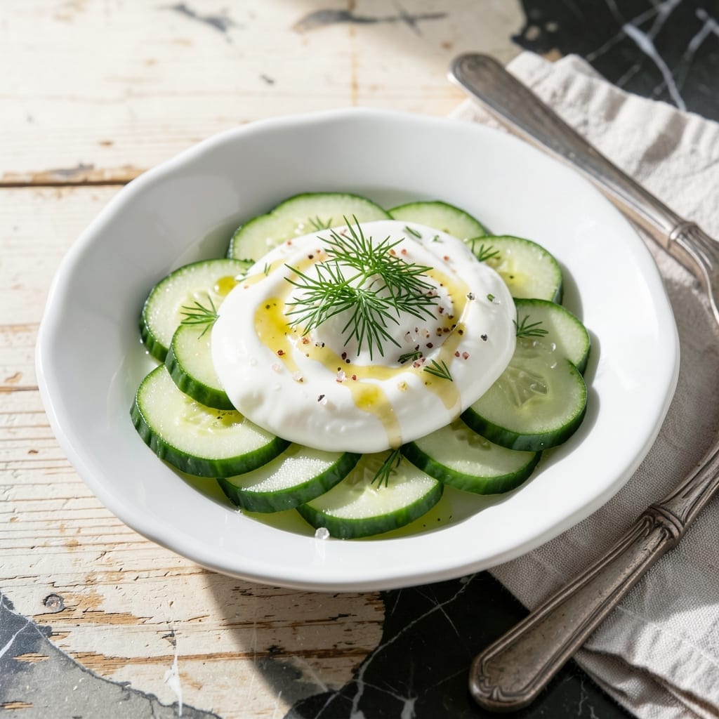Recipe for Cucumbers in Sour Cream: Refreshing Garden Crunch