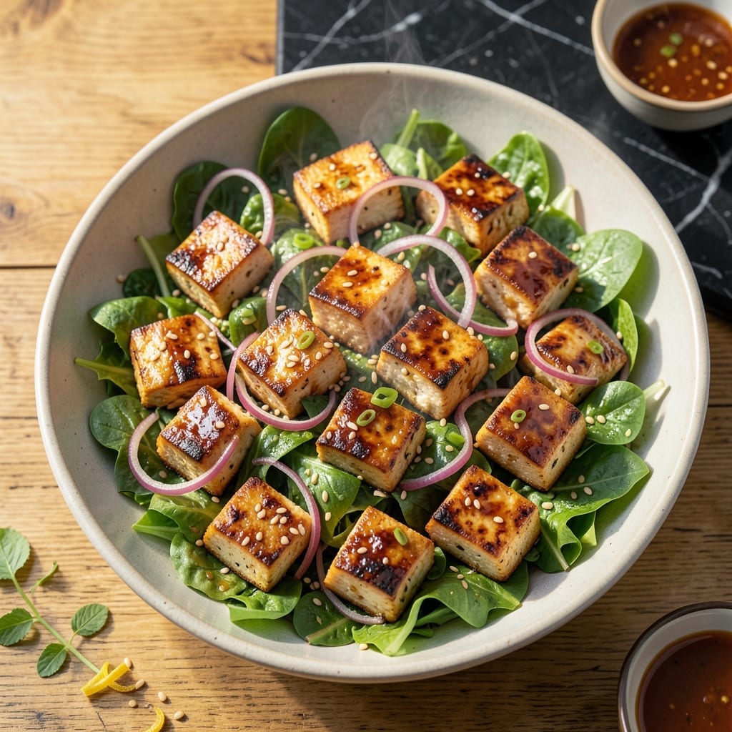 Grilled Tofu Salad Recipe: Smoky Char and Fresh Crunch