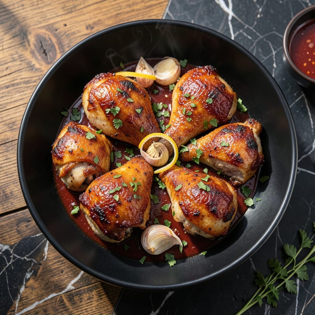 Barbecue Chicken Thigh Recipe: Sticky Glaze and Charred Edges