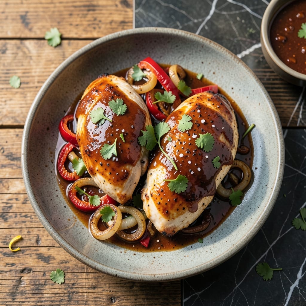 Baked Chicken Breast With Barbecue Sauce Recipe: Smoky Sticky Glaze for Juicy Bites