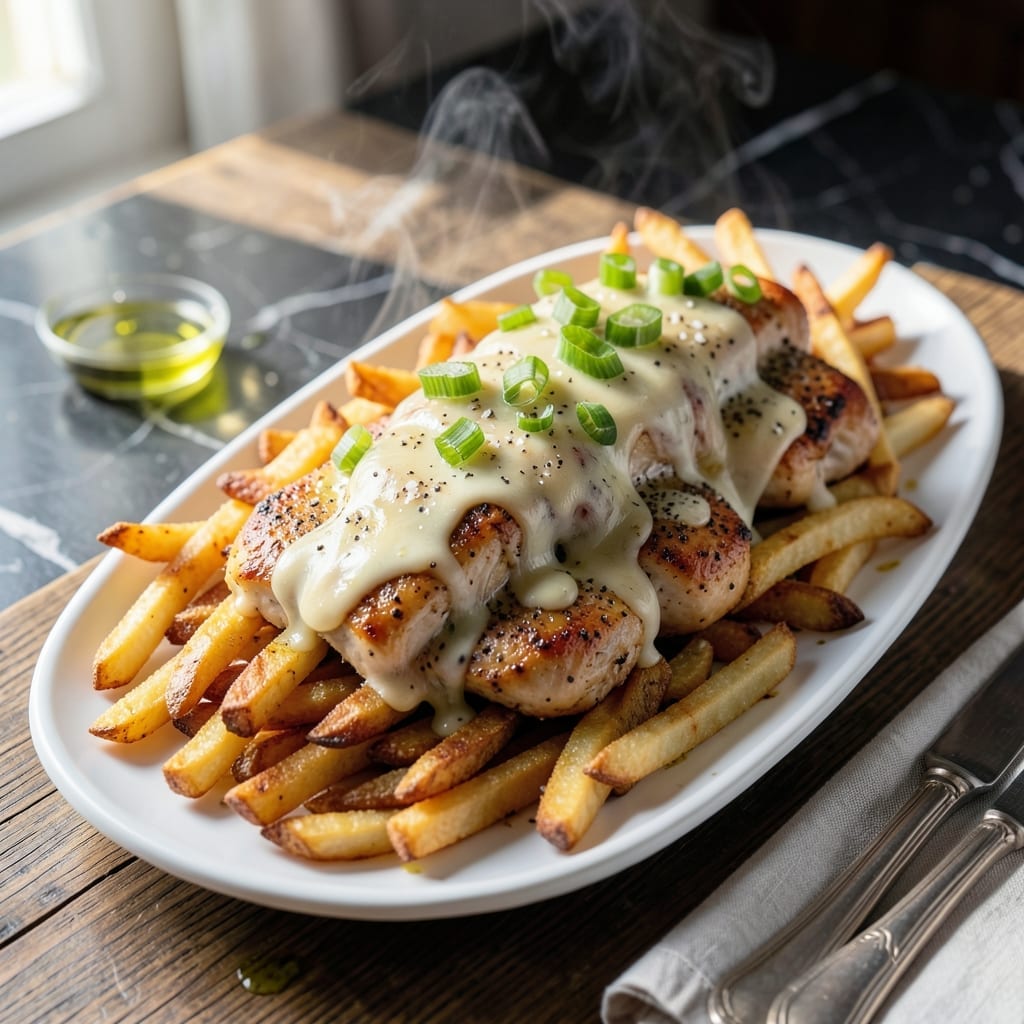 Loaded Fries Recipe Chicken: Crispy Potatoes Topped With Tender Bites