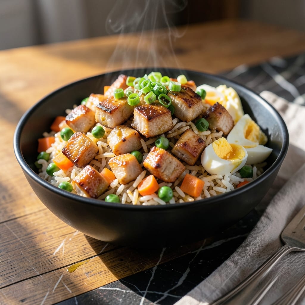 Pork-Fried Rice Recipe: Wok-Tossed Savory Bites with Veggie Crunch