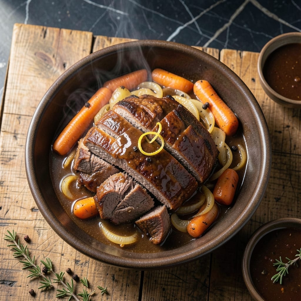 German Sauerbraten Recipe Slow Cooker: Vinegar-Marinated Beef with Gingerbread Depth German Sauerbraten Recipe Slow Cooker: Vinegar-Marinated Beef with Gingerbread Depth