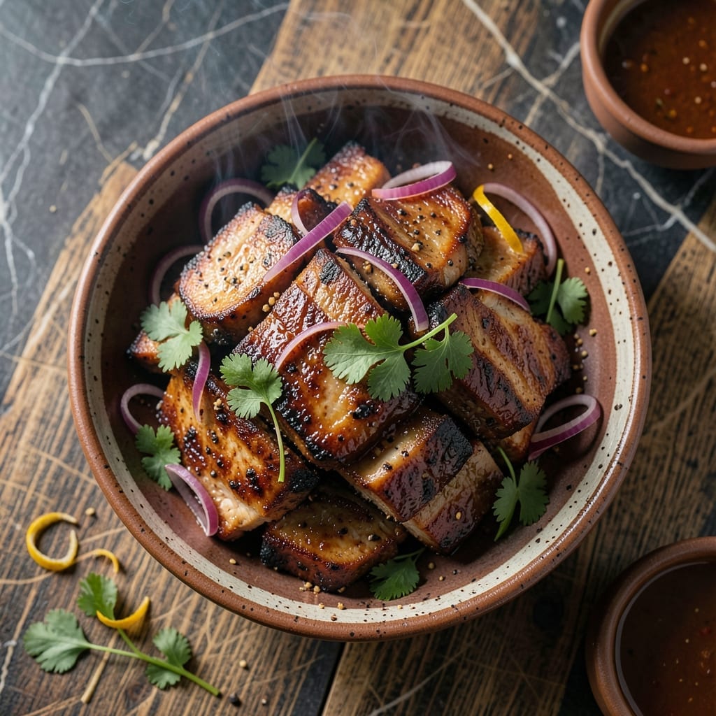 Grilled Pork Barbecue Recipe: Open-Flame Caramelized Crust