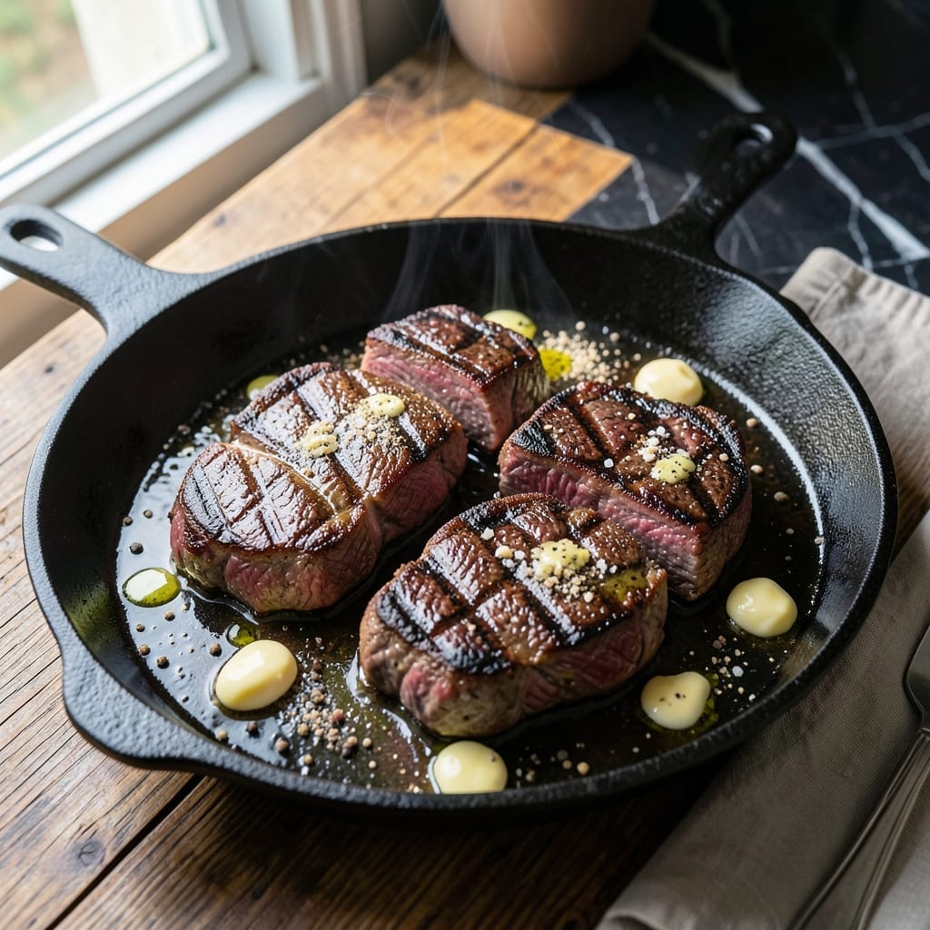 NY Strip Steak Recipe Pan: Steakhouse Crust in 20 Minutes