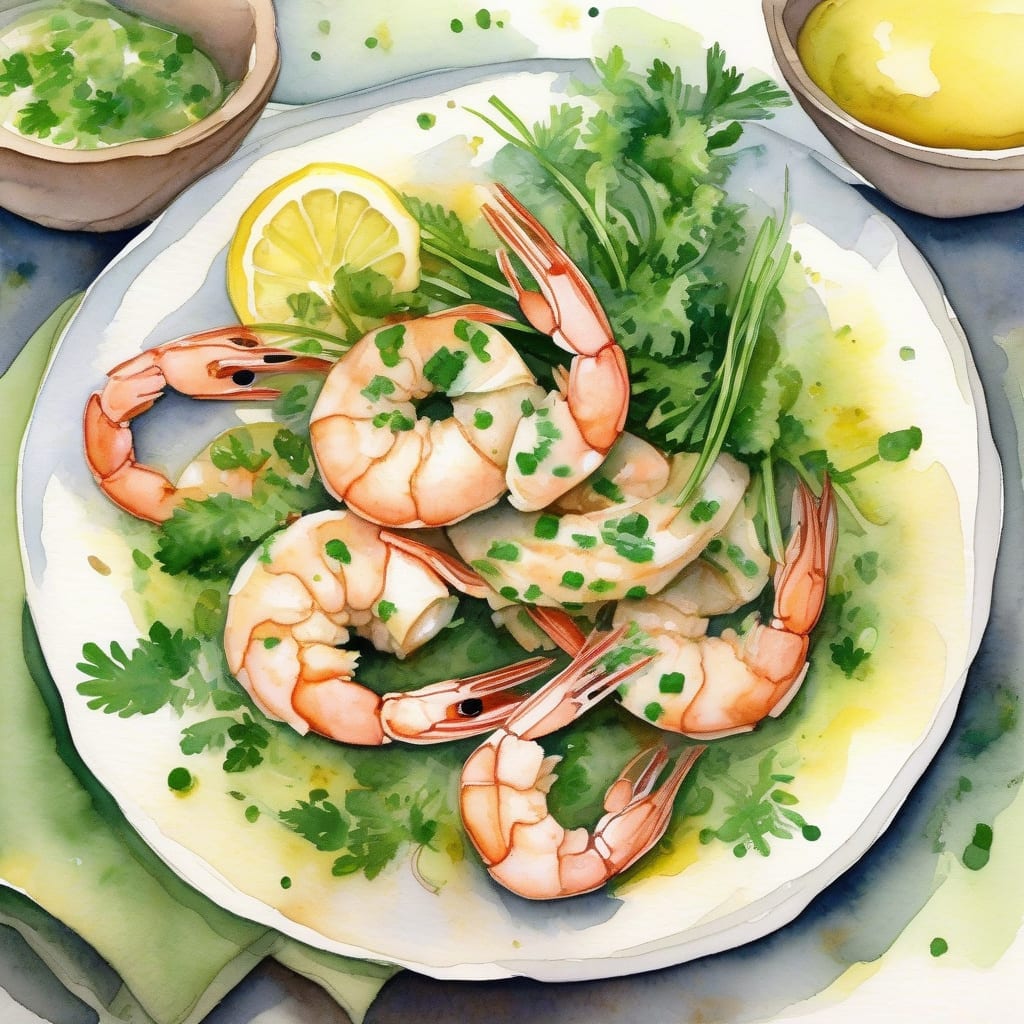 green shrimp recipe