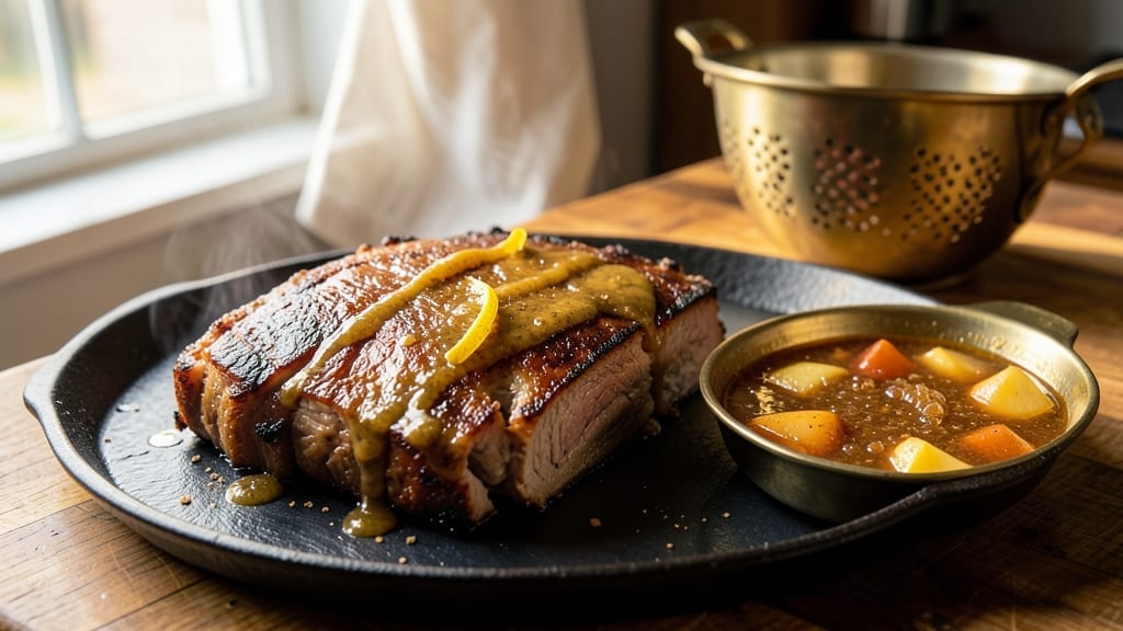 Mustard-Apple Brisket