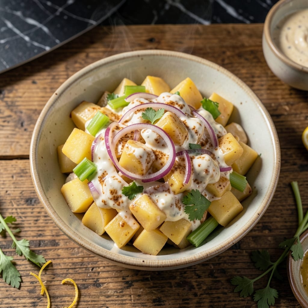 County Grill Warm Potato Salad Recipe: Rustic Creamy Bite With Fresh Herbs