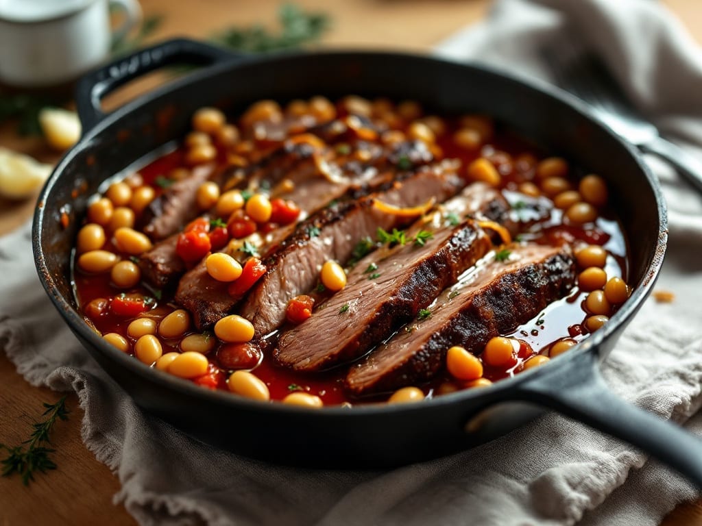 Brisket Beans Recipe: Smoky-Sweet Tomato and Bean Harmony