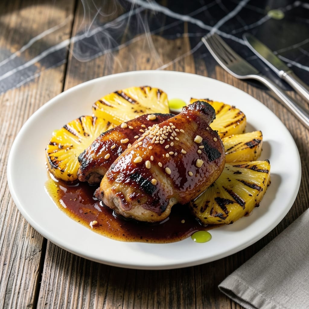 Hawaiian Barbecue Chicken Recipe: Pineapple-Glazed Grill Delight
