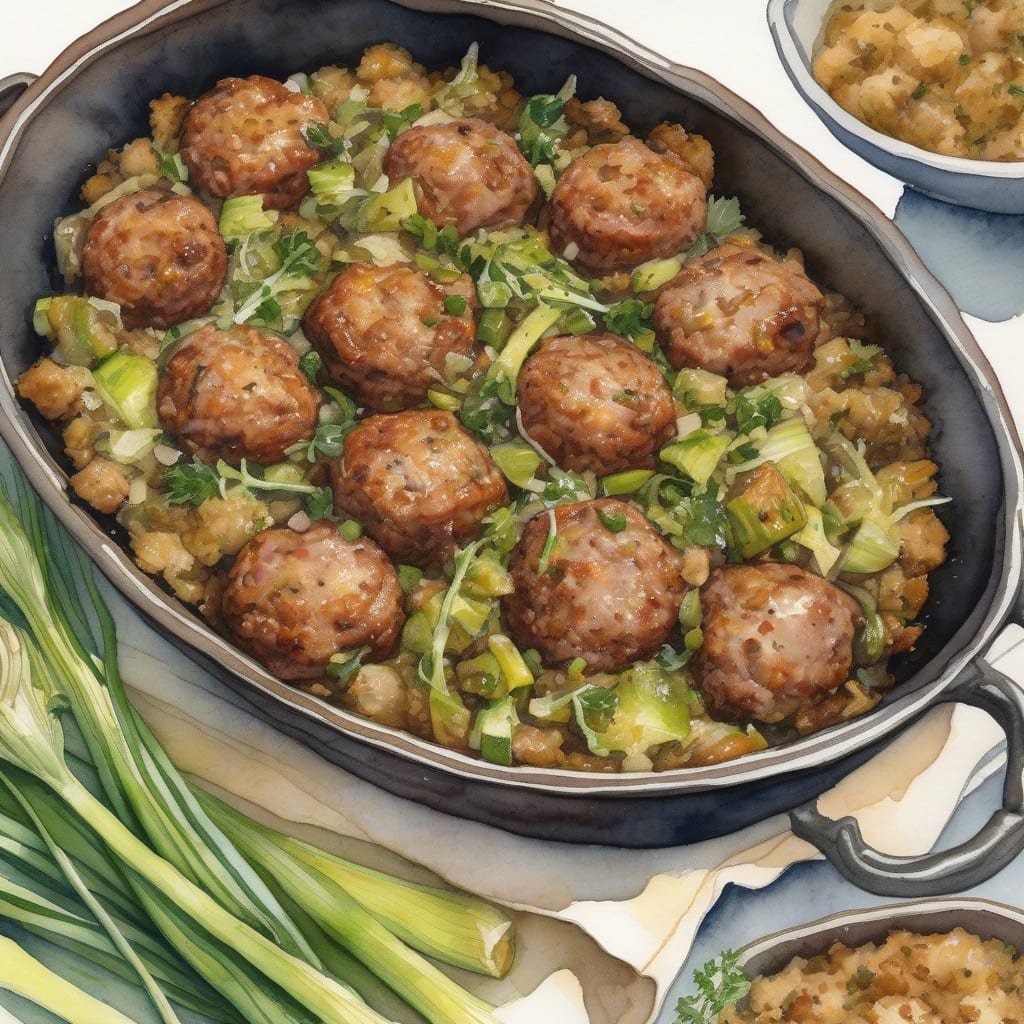 sausage and leek stuffing recipe