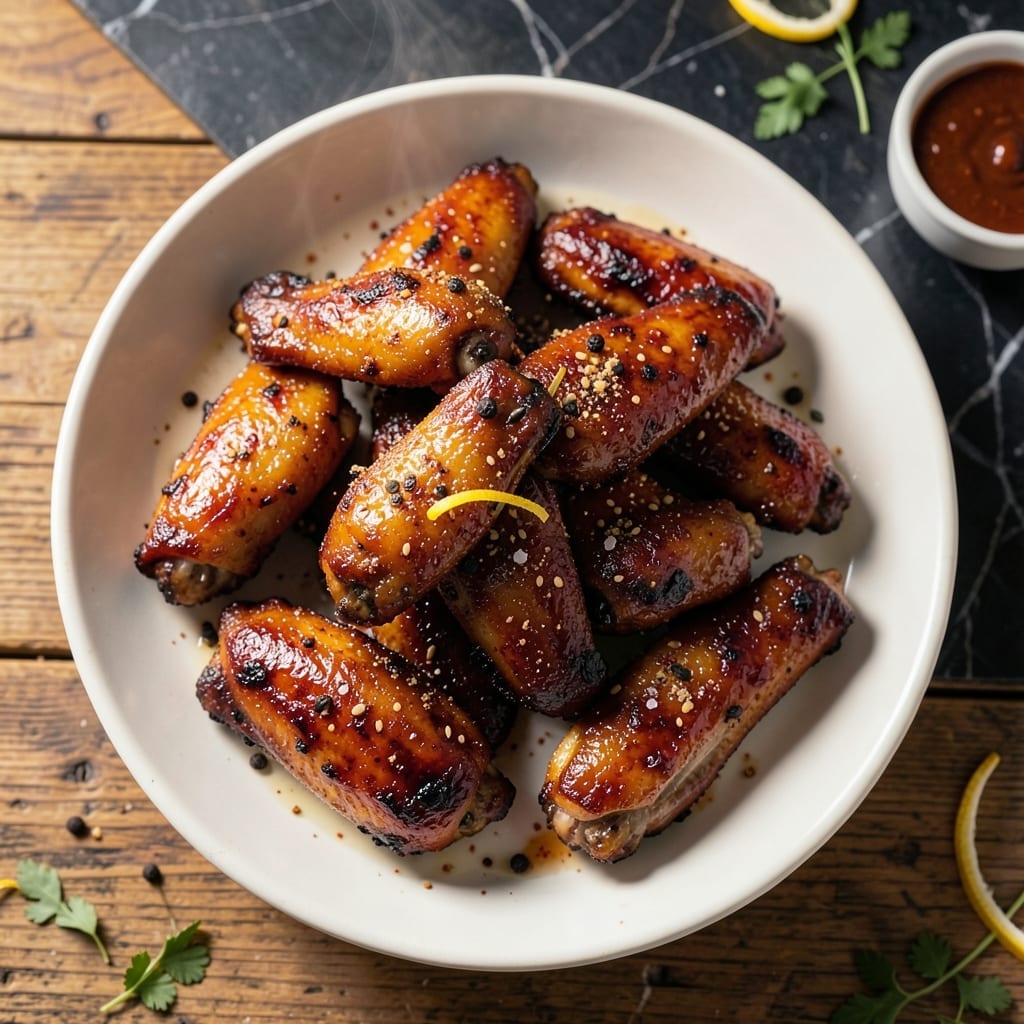 Oven Baked Barbecue Chicken Wings Recipe: Sticky Glaze With Crispy Skin