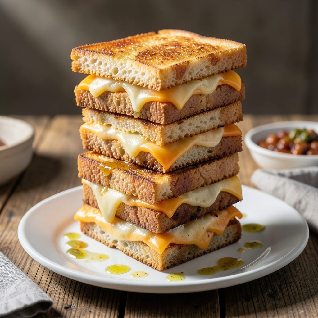 Fried Grilled Cheese Sandwich Recipe: Buttery Crust and Gooey Melt
