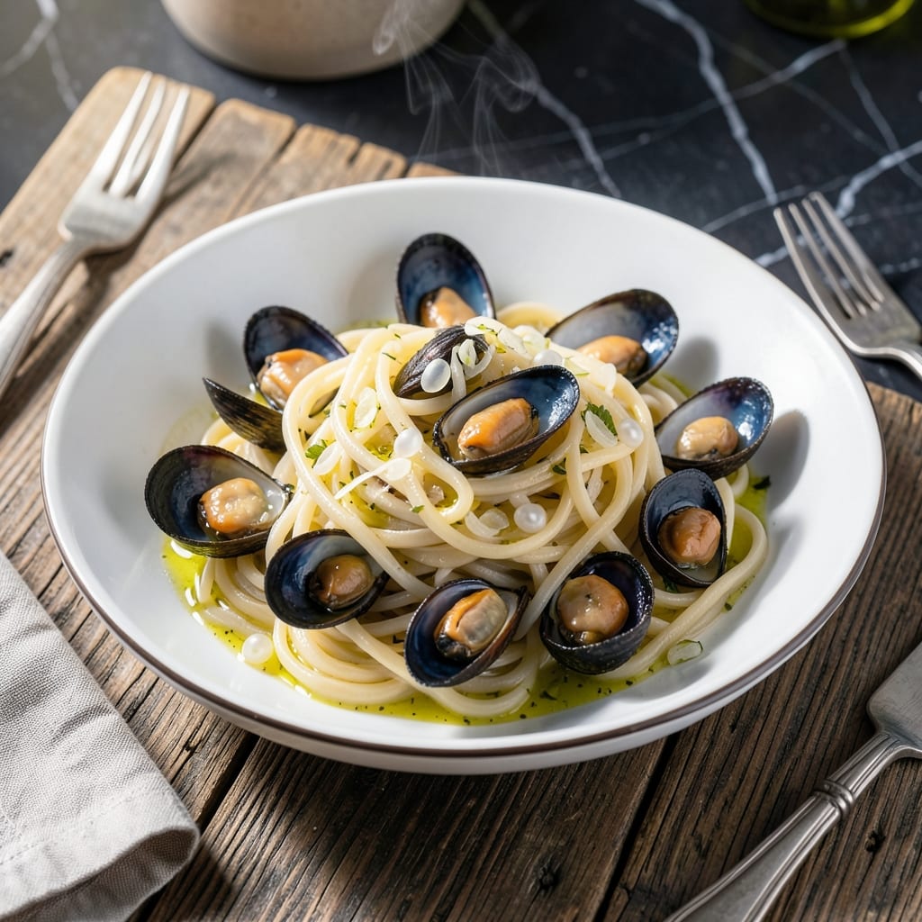 Mussels And Pasta Recipe White Wine: Briny Seafood Meets Al Dente Noodles
