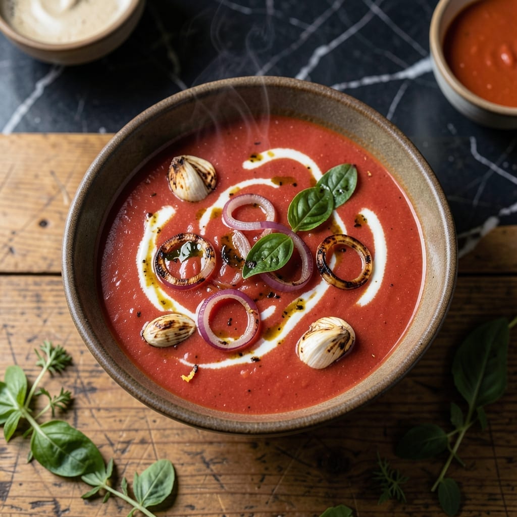 Grilled Tomato Soup Recipe: Smoky Depth From Charred Vine-Ripened Tomatoes