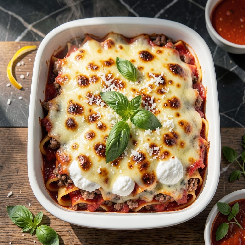 Lasagna Recipe With Ricotta and Ground Beef: Layered Italian Comfort