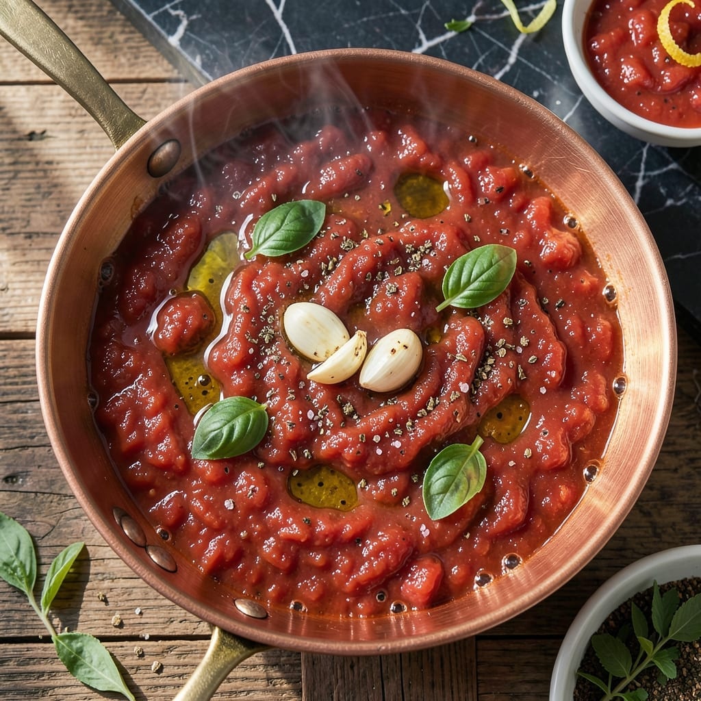 Jamie Oliver's Pizza Tomato Sauce Recipe: San Marzano Sweetness with Garlic Depth