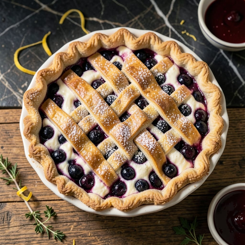Marie Callender's Blueberry Sour Cream Pie Recipe: Bakery-Style Lattice Crust
